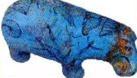 Blue faience hippopotamus - source Tour Egypt.net